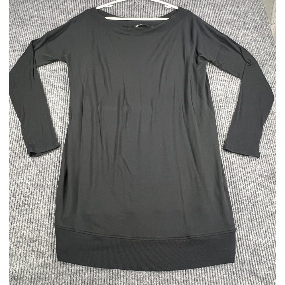 Athleta Dress Womens XL Black French Terry Long Sleeve Sweater Boat Neck Casual